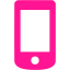 deep pink mobile phone 8 icon