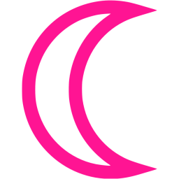 Half moon icon (Symbol png) pink