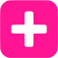 deep pink plus 6 icon