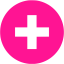 deep pink plus 7 icon