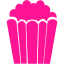 deep pink popcorn icon