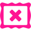 deep pink remove image icon