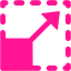 deep pink resize icon