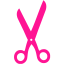 deep pink scissors 6 icon