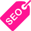 deep pink seo tag icon