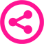 deep pink sharethis 5 icon