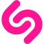 deep pink shazam icon