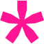 deep pink star 13 icon