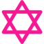 deep pink star of david icon