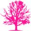 deep pink tree icon