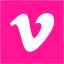 deep pink vimeo 2 icon