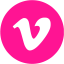 deep pink vimeo 4 icon