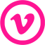 deep pink vimeo 5 icon