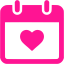 deep pink wedding day icon