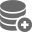 dim gray add database icon