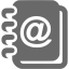 dim gray address book icon