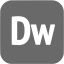 dim gray adobe dw icon