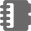 dim gray agenda icon