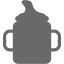 dim gray baby bottle 2 icon