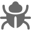 dim gray bug icon