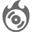 dim gray burn cd icon