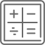 dim gray calculator 4 icon