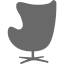 dim gray chair 2 icon