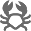 dim gray crab icon