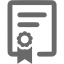 dim gray diploma icon