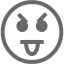 dim gray emoticon 43 icon