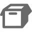 dim gray empty box icon