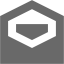 dim gray envelope open icon