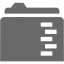 dim gray full folder icon