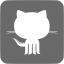 dim gray github 8 icon