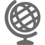 dim gray globe 3 icon