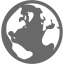 dim gray globe 4 icon