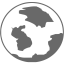 dim gray globe icon