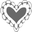 dim gray heart 40 icon