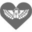 dim gray heart 64 icon