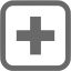 dim gray hospital icon