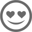 dim gray in love icon
