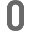 dim gray letter o icon