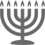 dim gray menorah icon