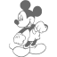 dim gray mickey mouse 20 icon