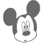 dim gray mickey mouse 36 icon