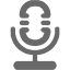 dim gray microphone 10 icon