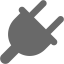 dim gray plug icon