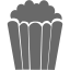 dim gray popcorn icon