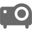 dim gray projector icon