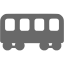 dim gray railroad car icon